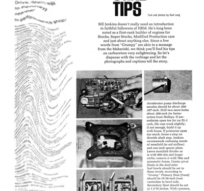HR December 1969 – GRUMPY’S CARB TIPS