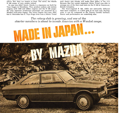 MT December 1969 – MADE IN JAPAN…BY MAZDA