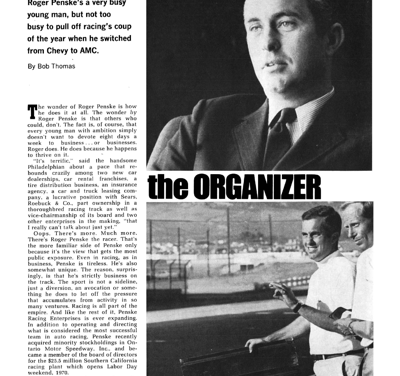 MT December 1969 – ROGER PENSKE the ORGANIZER
