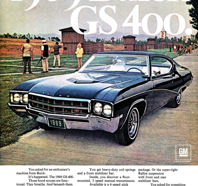 1969 Buick Ad GS 400 “1969 Buick GS 400”