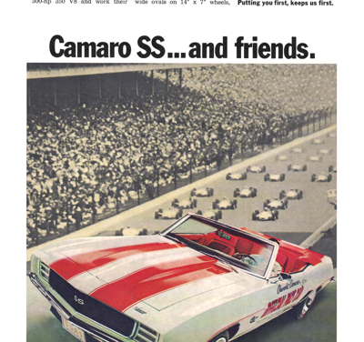 1969 Chevrolet Ad Camaro SS/RS Indy Pace Car “Camaro SS . . . and friends”