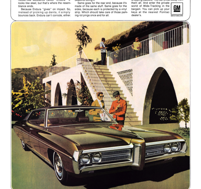 1969 Pontiac Ad Bonneville 4-door Hardtop, Burgundy