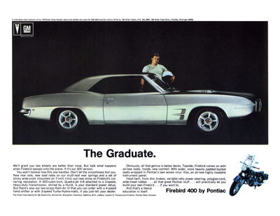 1969 Pontiac Ad Firebird 400 Sport Coupe, Palladium Silver