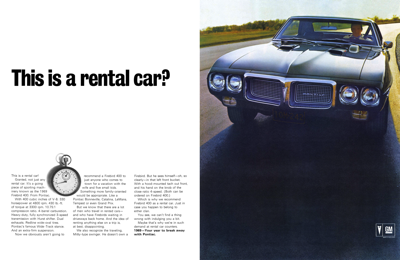 1969 Pontiac Ad Firebird 400 Sport Coupe, Midnight Green