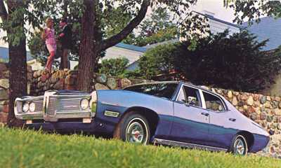 1969 Pontiac Postcard Le Mans Custom S 4-Door Sedan, Windward Blue
