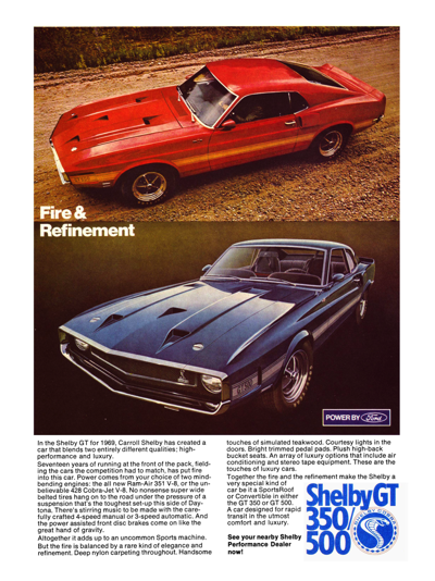 1969 Shelby Ad Mustang GT 500 "Fire and Refinement"