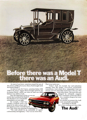 1971 Audi 100 Ad "Before there was"