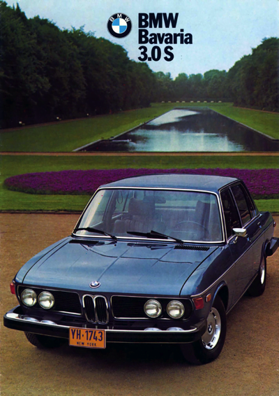 1974 BMW 3.0L Bavaria Sedan Foldout Brochure