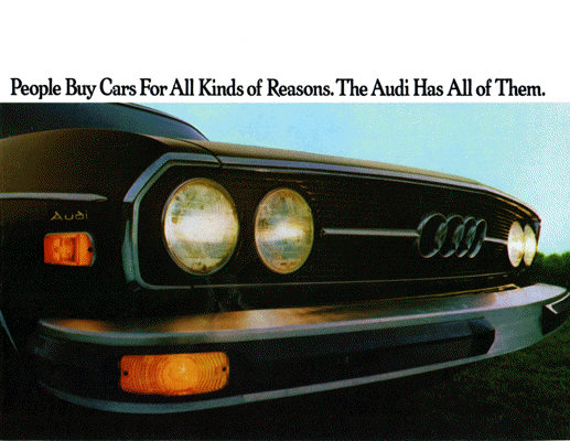 1975 Audi 100 Foldout Brochure