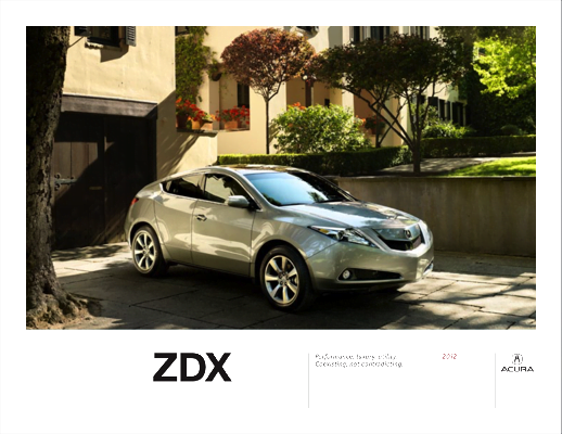 2012 Acura ZDX Brochure