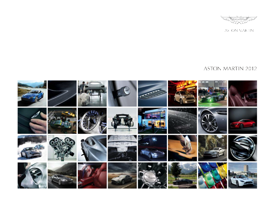 2012 Aston Martin Full Line Brochure