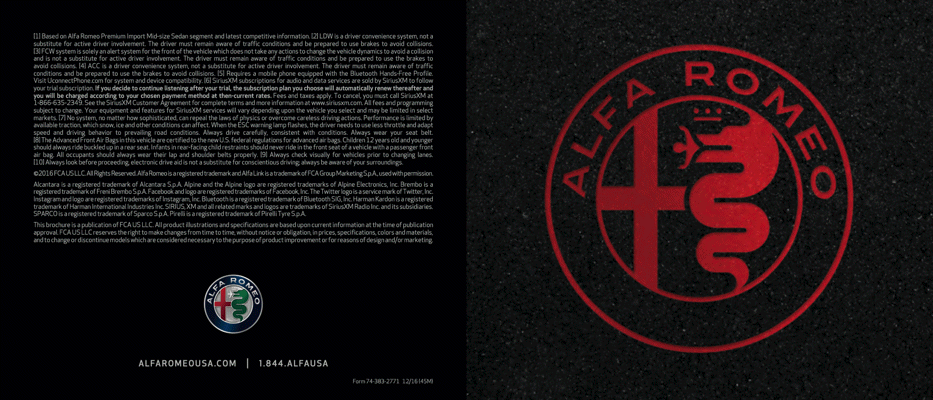 2017 Alfa-Romeo Full Line brochure