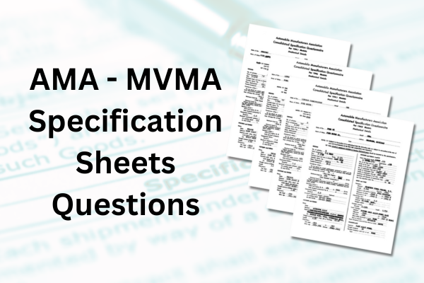 AMA Specification Sheets Questions Answered